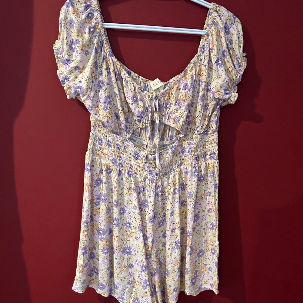 Purple Floral Romper!